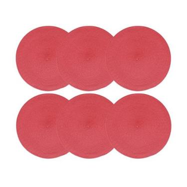 Imagem de Lugar Americano Kit 6 unidades Vermelho Espiral - 38cm - lyor