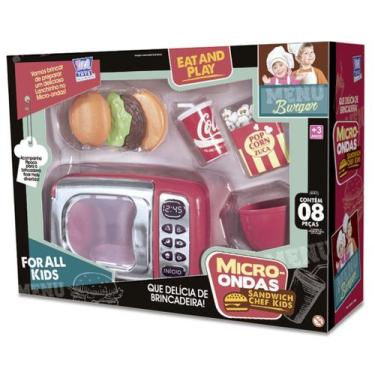 Imagem de Kit Microondas Cozinha Infantil Chef Kids Sanduíche - Zuca Toys