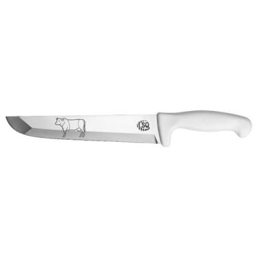 Imagem de Faca De Carne N8 Profissional Cabo Plástico Branco Ashoría - SQ