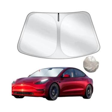 Imagem de Protetor Solar Para Para-brisa Frontal Do Tesla Model Y/X/S 2024-2026,