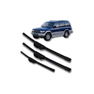 Imagem de Kit 3 Palhetas Limpador Parabrisa Pajero 1990 A 2003 Preto Preto - not
