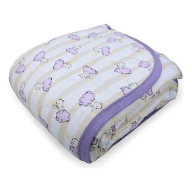 Imagem de Edredom Kazzavip Baby 100% Algodão Toque Macio Estampado Ursinhos Branco Portallar