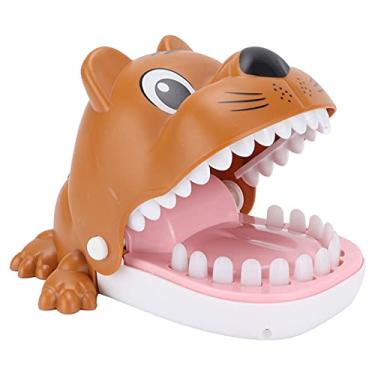 Imagem de Brinquedos de mordida de baleia de dedo, jogo interativo de mordaças engraçadas brinquedo de mordida de dedo mordaça de dedo engraçado para crianças para jogos multijogador(Cachorro tigre)