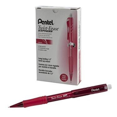 Imagem de Pentel Lapiseira Twist-Erase EXPRESS 0,9 mm, corpo vermelho, caixa com 12 (QE419B)