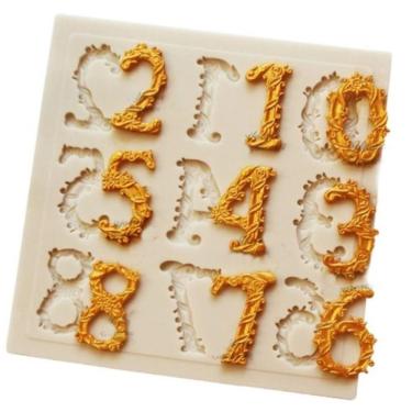 Imagem de Molde De Silicone Números Decoradoras, Resina, Confeitaria, Biscuit Molds Planet