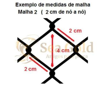 Imagem de Tarrafa Pesca Com Corrente Malha 2 Fio 040 3,00 De Alt 25 Mt