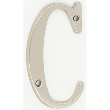 Imagem de Letras de hardware ZW B100 4, Letter C, Matt Nickel Plated