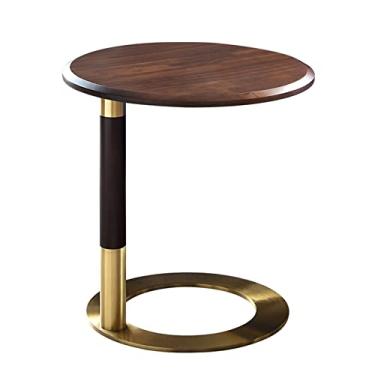 Imagem de Mesa de Centro Mesa Lateral Redonda Mesa de Madeira Sofá Mesa Lateral Escritório Sala de Estar Decorativa em Forma de C Mesa de Café Pequena Quarto Mesa de Extremidade Móvel Mesa Lateral Mesa de Extremidade (Tamanho: B)