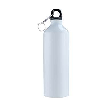 Imagem de Garrafas de água de 750 ml com mosquetão garrafa de água de alumínio portátil reutilizável jarro de água à prova de vazamento para caminhadas viagens esportes ao ar livre ginásio fitness POPQ