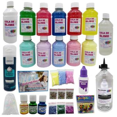 Imagem de Kit Para Slime Colas Clear Coloridas Super Bonitas - Ine Slime
