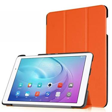 Imagem de iPad 9 10,2 polegadas Slim Stand Smart Protector com iPad Pro 11 polegadas Pro 10,5 polegadas iPad 9,7 polegadas iPad 2 3 4 iPad Mini 1 2 3 4 5 Capa protetora de couro (iPad 9,7 polegadas/Air 1/Air 2,7, Laranja)