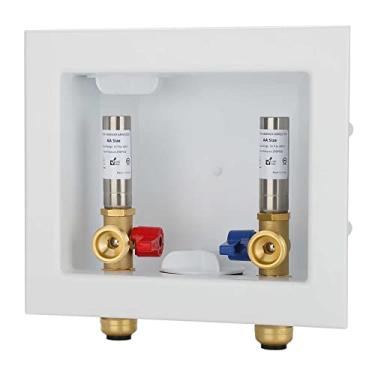 Imagem de Lidertik Caixa de saída da máquina de lavar empurra para conectar com detentores de martelo e dreno central, entrada de 1,27 cm empurre para conectar x saída rosca macho de 3/4", absorve choque e reduz o ruído