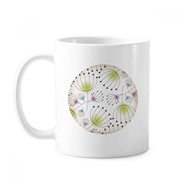 Imagem de Line Dente-de-leão Flor Planta Caneca Cerâmica Café Porcelana Utensílios de Mesa