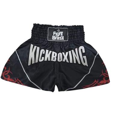 Imagem de Short Calção Kick Boxing - Pre/Verm - P