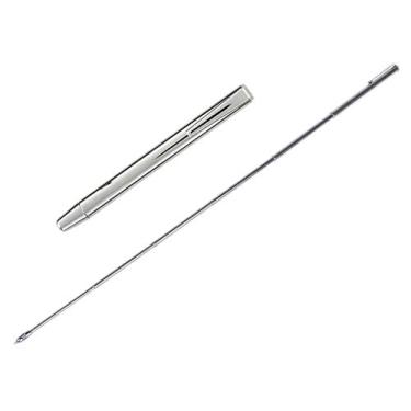 Imagem de Ponteiro de bolso com clipe, aço inoxidável se estende até 50 cm, ponteiro de mão extensível telescópico retrátil ponteiro portátil apresentador de sala de aula Ponteiro de quadro branco