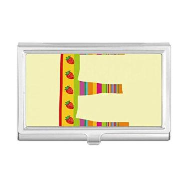 Imagem de Carteira de bolso e porta-cartões com estampa fofa de frutas e morango E