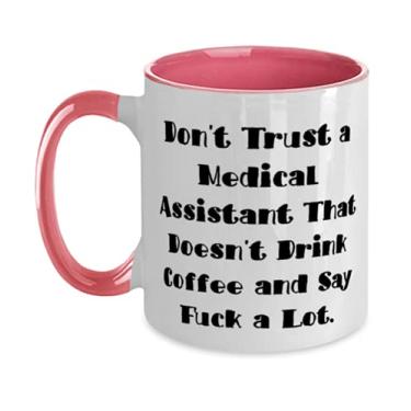Imagem de Don't Trust a Medical Assistant That Doesn't Drink. Assistente médico em dois tons 325 ml, assistente médico mordida, copo para colegas de trabalho