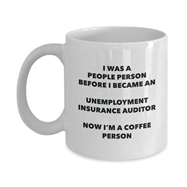 Imagem de Unemployment Insurance Auditor Caneca Pessoa de Café - Caneca de Chá Engraçado de Cacau - Presente de Aniversário de Natal para Amante de Café Bonita Ideia de Presentes