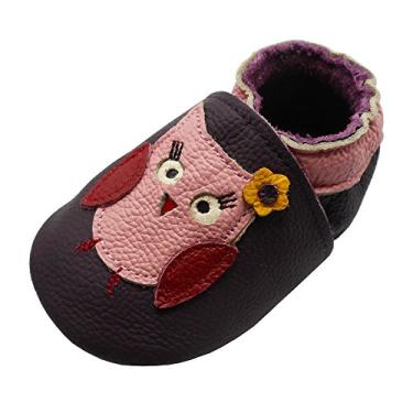 Imagem de YIHAKIDS Sapatos de bebê com sola macia para bebês bebês unissex 0-36 meses, Dark Purple, 6-12 Months Infant