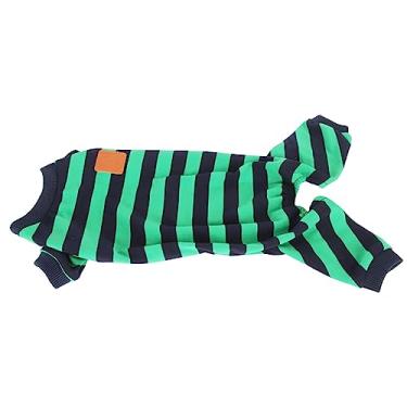 Imagem de Pijama Clássico para Animais de Estimação, Fácil de Vestir, Listrado, Respirável, para Cachorro, Elástico, Todos Os Dias (S)