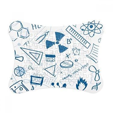 Imagem de Moldura de quebra-cabeça com símbolo de química física estilo traços simples enfeite de quebra-cabeça