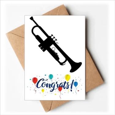 Imagem de DIYthinker Trompa Música Clássica Sons Vitalidade Cartões de Casamento Parabéns Envelopes de Saudação