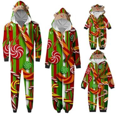 Imagem de Conjunto de macacão de Natal para a família , macacão de cervo para bebês e mulheres, homens, roupas de dormir, Infantil, 4-5T