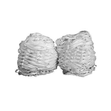 Imagem de Par de Rede Trave de Gol Futebol de Campo Fio 8mm Tipo Véu Seda