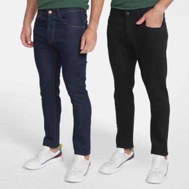 Imagem de Kit Calça Jeans Skinny Vale De West Casual Masculino - 2 Peças