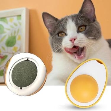 Imagem de Abacate Rotativo De Brinquedo Para Gatos Com Catnip Erva Gato Natural (Ovo)
