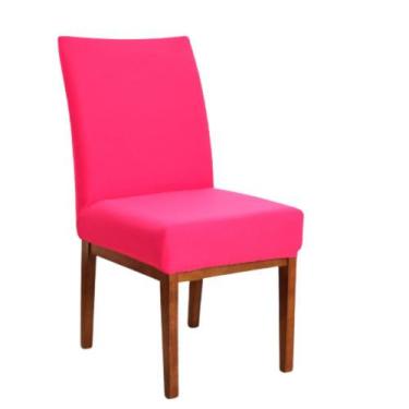 Imagem de Capas Cadeira De Madeira 3 Lugares Jantar Entrega Rápida Pink - Charme
