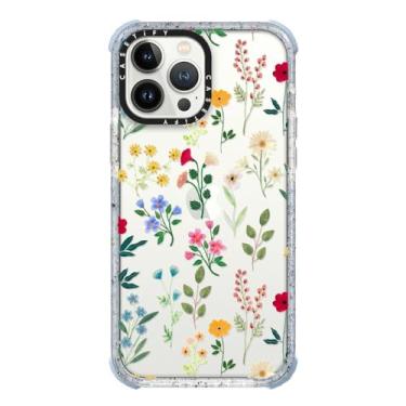 Imagem de CASETiFY Capa Ultra Impact para iPhone 13 Pro Max [proteção contra quedas de 3 metros] - Spring Botanicals 2 - Azul Vapor