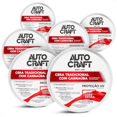 Imagem de KIT 6 Ceras Tradicional Com Carnaúba Autocraft Proteção Uv Pasta 200G