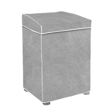 Imagem de "Capa Para Maquina De Lavar Brastemp Eletrolux Consul 07Kg 08Kg 09Kg 10Kg 11Kg12Kg 13Kg 14Kg 15Kg 16Kg 17Kg Impermeável Forrada Com Elástico Traseiro Proteção UV Material Super Resistente " (Cinza, P)