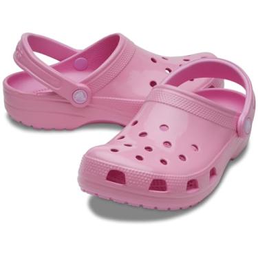 Imagem de Crocs Sapato unissex adulto clássico brilhante, metálico e glitter, Tweed rosa alto brilho, 35