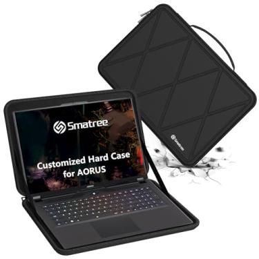 Imagem de Smatree Capa protetora rígida de EVA compatível com laptop GIGABYTE AORUS 7 9KF/9MF de 17,3 polegadas, para laptop AORUS AERO 17 KE5/XE5/YE5 de 17,3 polegadas, à prova d'água e antichoque (X8314)
