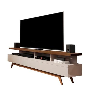 Imagem de Rack Vivare Wood 1.8 Para Sala Estar Tv Até 72 Polegadas (Off White/Freijo)