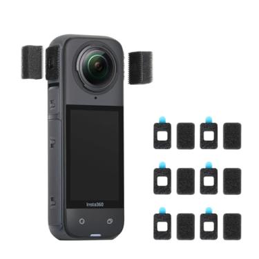 Imagem de SEASKY [6 pares] Acessórios de espuma à prova de vento com redução de ruído para câmera de ação esportiva preta Insta360 X4 X3 X2 Gopro Hero 13/12/11//10/9