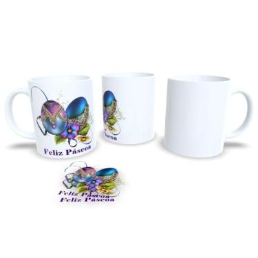 Imagem de Canecas Branca de Porcelana Personalizadas Pascoa 5 (Pascoa 96)