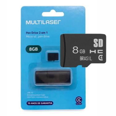 Imagem de Cartão MicroSDHC Multilaser 8GB CL 4
