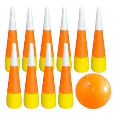 Imagem de Jogo de boliche inflável, bola de boliche inflável,Brinquedos educativos para habilidades motoras | Conjunto de boliche inflável, jogos internos e externos para crianças, jogos de boliche no gramado c