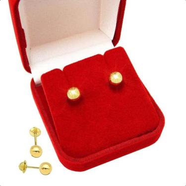 Imagem de Brinco Bola Ouro 18k 3mm - Paulistana Joias