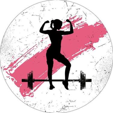 Imagem de Painel De Festa Redondo 1,50x1,50 - Academia Feminino 016 - Via Cores
