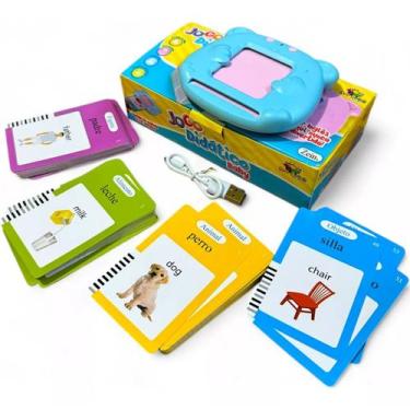 Imagem de Jogo Didático Brinquedo Aprender Palavras Inglês e Espahol Infantil Ed
