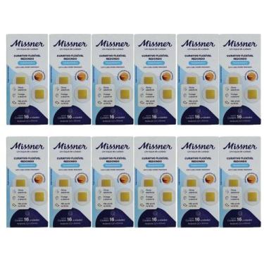Imagem de Kit 12 Curativo Flexível Redondo Transparente 16Un - Missner