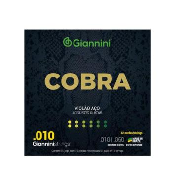 Imagem de Enc violao aco giannini cobra 010 geef12m -12 cordas