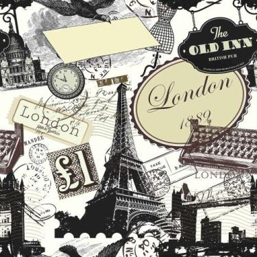 Imagem de Papel Adesivo Vinil Torre Eiffel Paris - Fosco - DecoraPlus