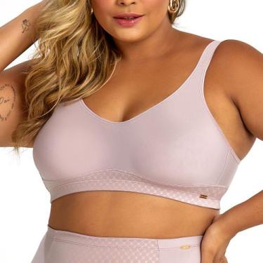 Imagem de Sutiã Top Sem Bojo Moldado Reforçado Alça Larga Plus Size - Dilady, Ro