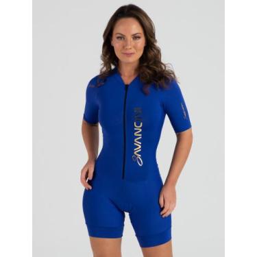 Imagem de Macaquinho De Ciclismo Feminino Azul Golden Savancini (2470), G