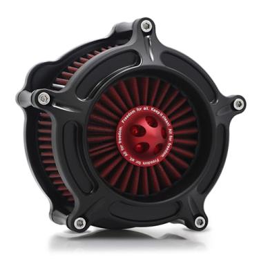 Imagem de Para harley davidson Sportster filtro de ar street road glide M8 softail dyna 103 107 entrada de ar Road King touring (OPS preto - vermelho - pico vermelho, modelo A: Sportster 883 1200)